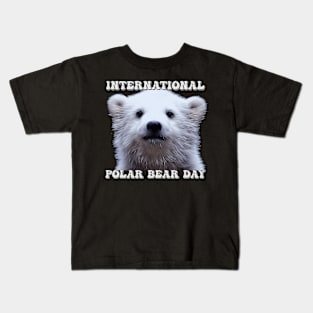 International Polar Bear Day - Black and White Kids T-Shirt